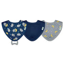 Iplay - 3 Pk Muslin Stay-Dry Teether Bibs, Blue Owl 0/12 Months Image 1