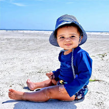 Iplay - Bucket Sun Protection Hat, Navy Pin Stripe Image 2