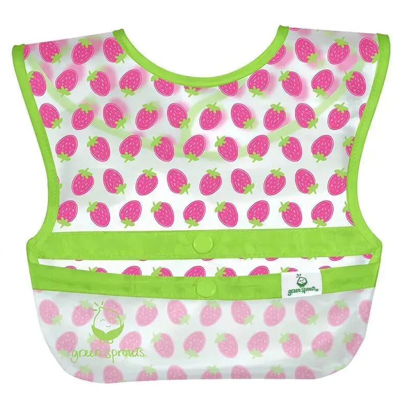 Iplay - Snap & Go Wipe-Off Bibs (3Pk), Pink Fruit Floral, 9-18 Months Image 4