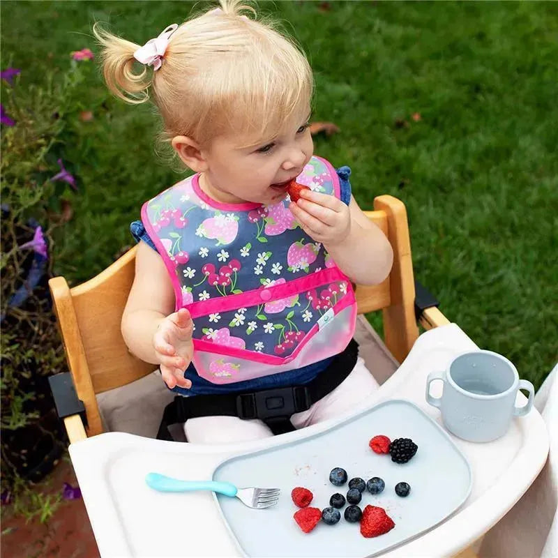 Iplay - Snap & Go Wipe-Off Bibs (3Pk), Pink Fruit Floral, 9-18 Months Image 5