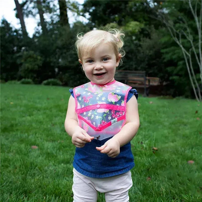 Iplay - Snap & Go Wipe-Off Bibs (3Pk), Pink Fruit Floral, 9-18 Months Image 6