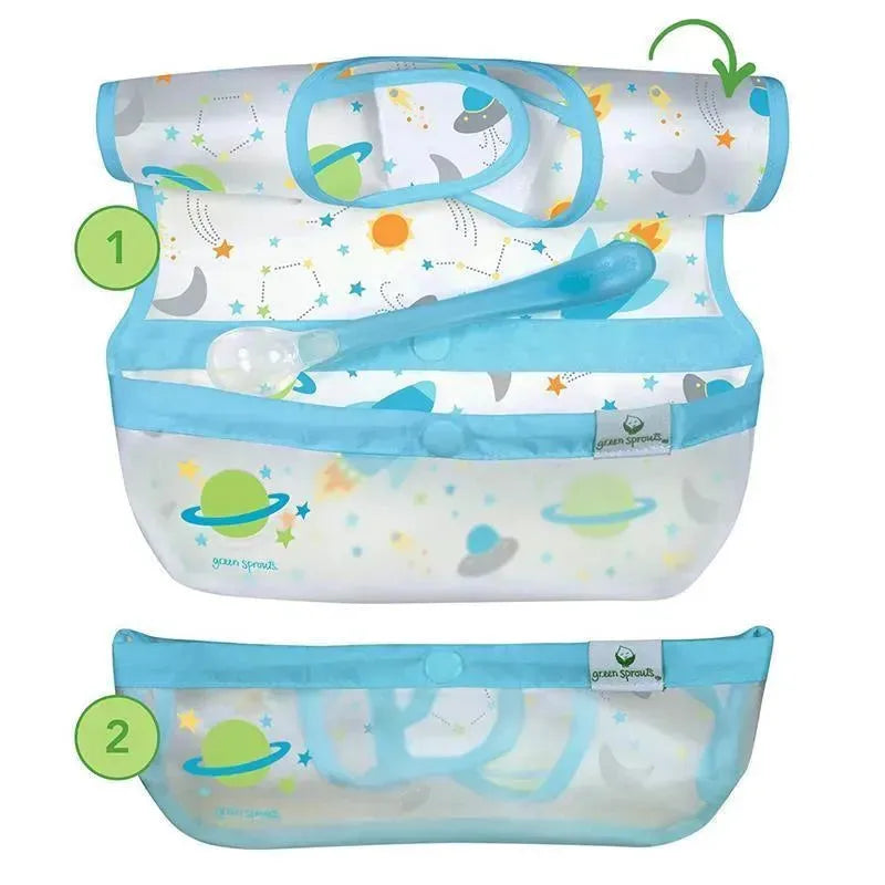 Iplay - Snap & Go Wipe-Off Bibs (3Pk), Pink Fruit Floral, 9-18 Months Image 7
