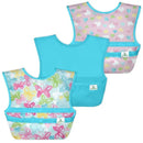 Iplay - Snap & Go Easy-Wear Bibs (3Pk), Aqua Watercolor Butterflies, 9/18 Months Image 1