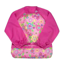 Iplay - Snap & Go Long Sleeve Bib, Pink Flower Field Image 1