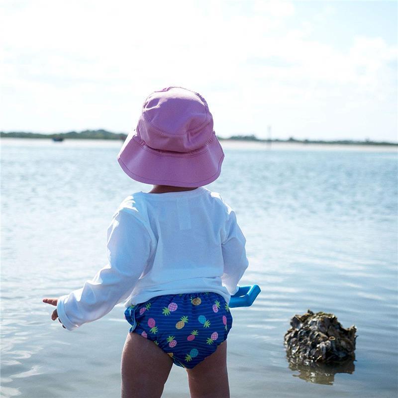 Iplay - Snap Reusable Absorbent Swimsuit Diaper, Blue Pineapple Stripe.
