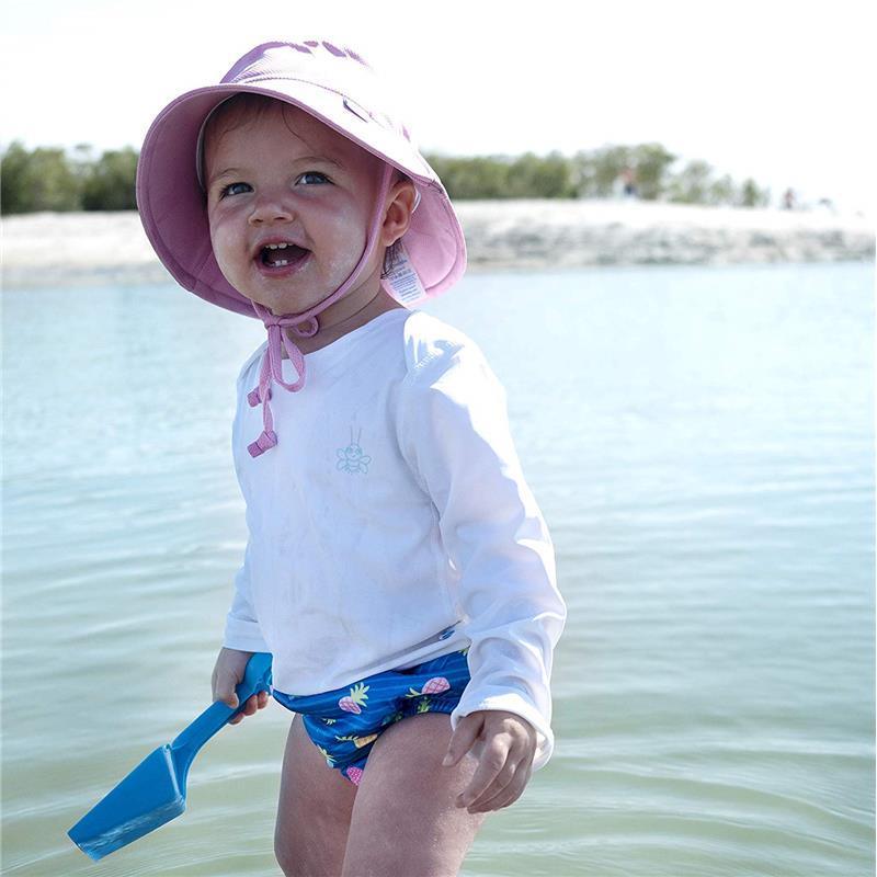 Iplay - Snap Reusable Absorbent Swimsuit Diaper, Blue Pineapple Stripe.