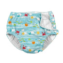 Iplay Snap Reusable Absorbent Swimsuit Diaper - Light Aqua Sea Friends Image 1