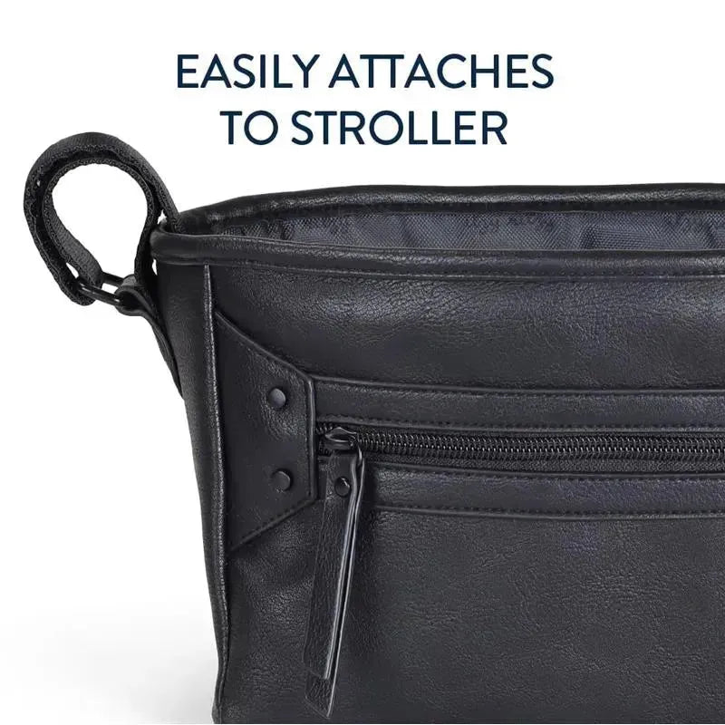 Itzy Ritzy - Adjustable Stroller Caddy/Organizer, Black Image 4