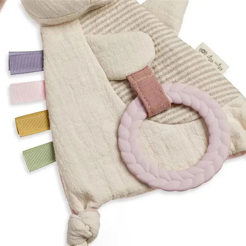 Itzy Ritzy - Bitzy Crinkle Sensory Crinkle Toy with Teether, Bunny Image 3