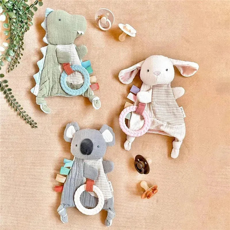 Itzy Ritzy - Bitzy Crinkle Sensory Crinkle Toy with Teether, Bunny Image 4