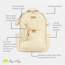 Itzy Ritzy - Diaper Bag Backpack, Large Capacity Boss Plus Baby Backpack Diaper Bag, Milk & Honey Image 7