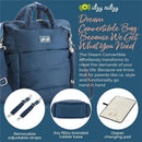 Itzy Ritzy - Dream Convertible Sapphire Starlight Diaper Bag Image 5