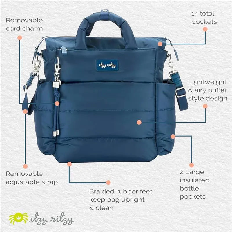 Itzy Ritzy - Dream Convertible Sapphire Starlight Diaper Bag Image 6
