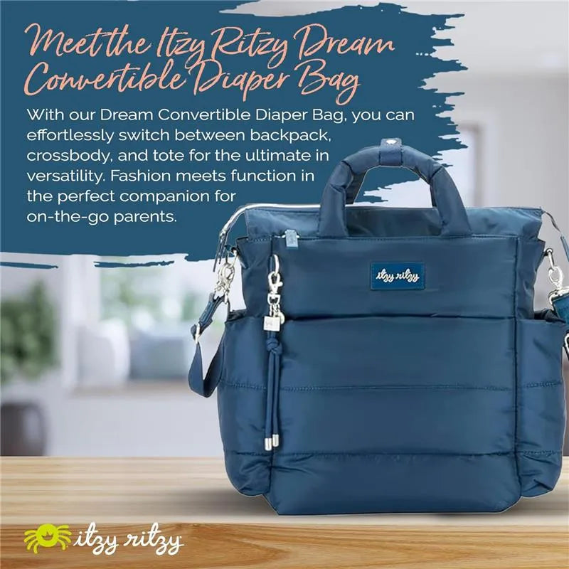 Itzy Ritzy - Dream Convertible Sapphire Starlight Diaper Bag Image 9