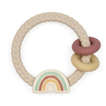 Itzy Ritzy Rattle With Teething Rings- Rainbow Image 1