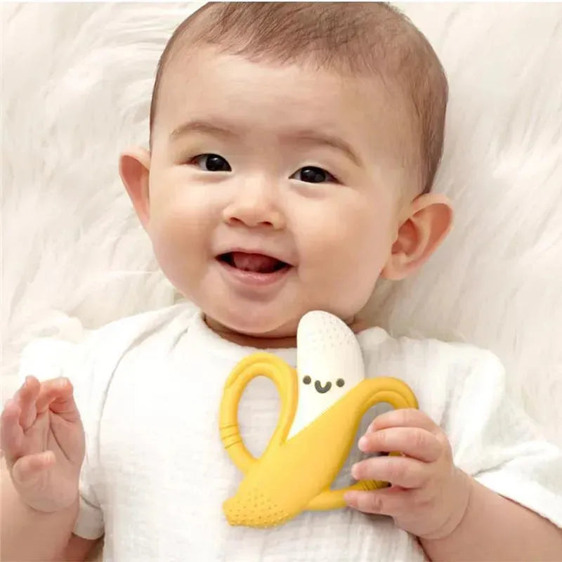 Itzy Ritzy - Silicone Teether with Easy-Grab Handles, Banana Image 4