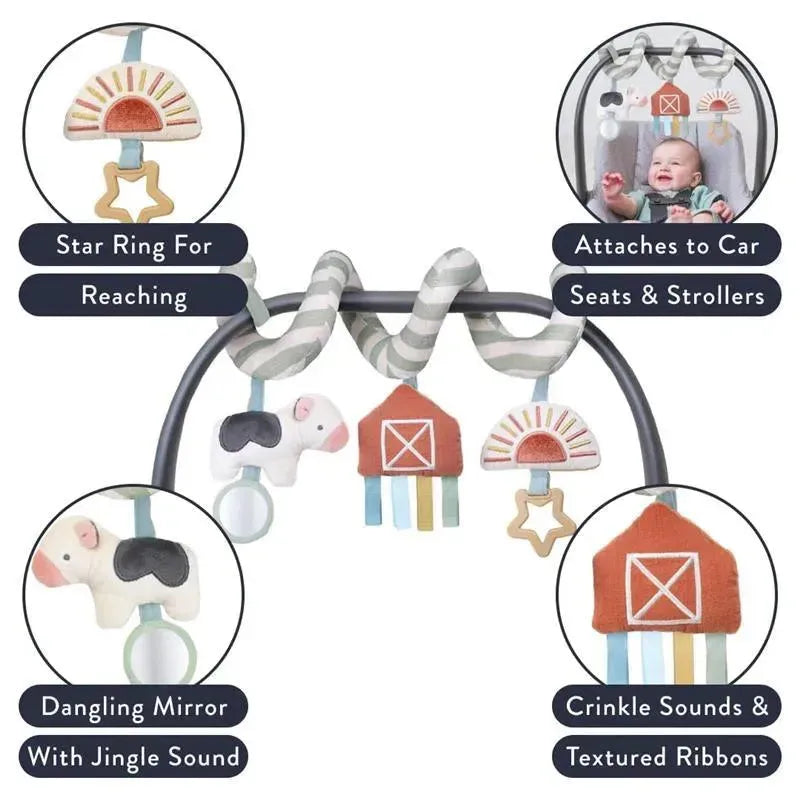 Itzy Ritzy - Spiral Car Seat Activity Toy Farm Image 2