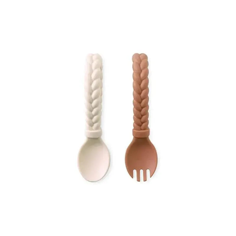 Itzy Ritzy - 2Pk Buttercream Toffee Sweetie Spoons & Fork Set Image 3