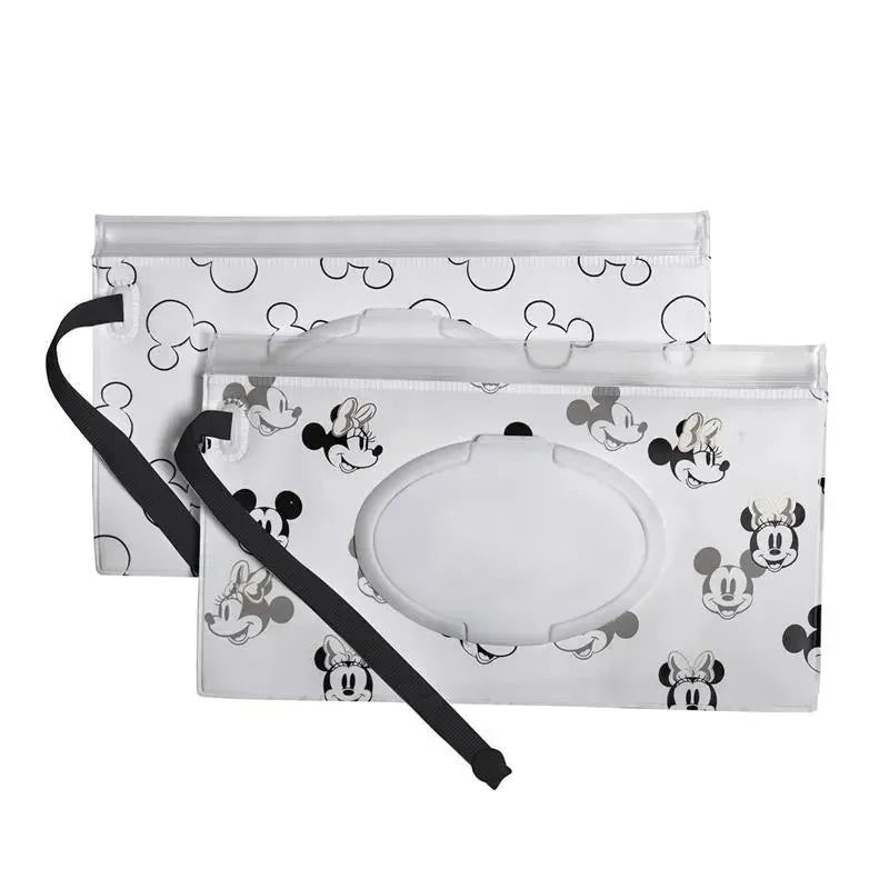 J.L. Childress - Disney Baby Reusable Wet Wipes Case, 2-Pack, Mickey and Minnie Mouse Image 1