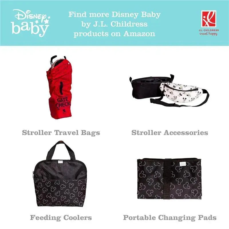 J.L. Childress - Disney Baby Ultimate PREMIUM Backpack Padded Car Seat Travel Bag, Mickey Mouse Image 5