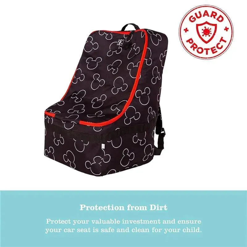 J.L. Childress - Disney Baby Ultimate PREMIUM Backpack Padded Car Seat Travel Bag, Mickey Mouse Image 6