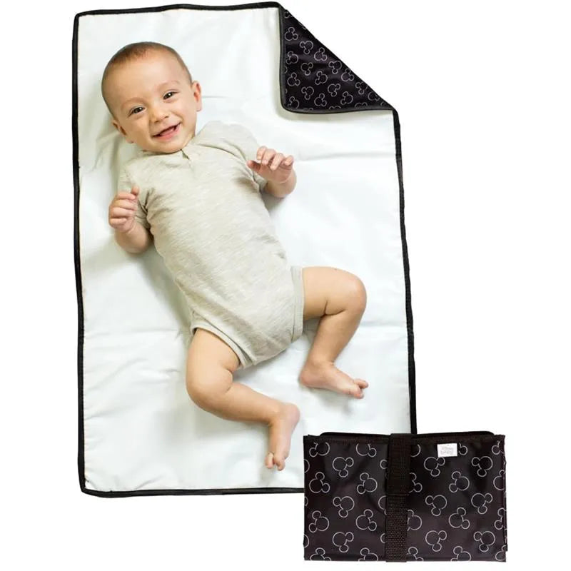 J.L Childress Full Body Changing Pad, Mickey Black Image 1