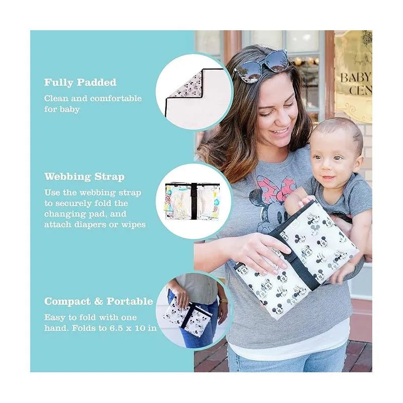 J.L Childress - Full Body Changing Pad, Mickey Minnie Ivory Image 5
