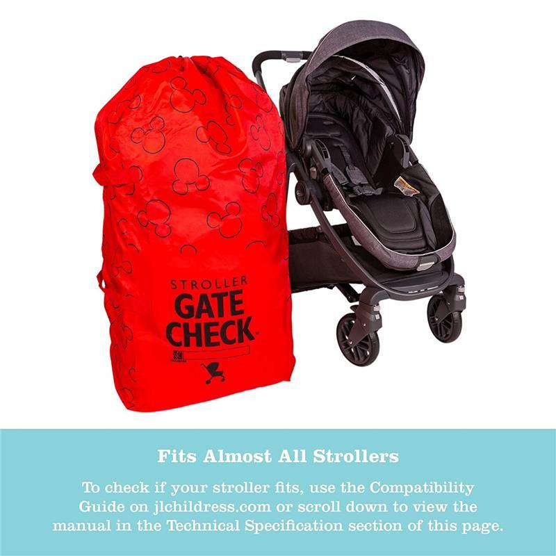 J.L. Childress - Gate Check Bag For Single & Double Strollers, Mickey Red Image 3