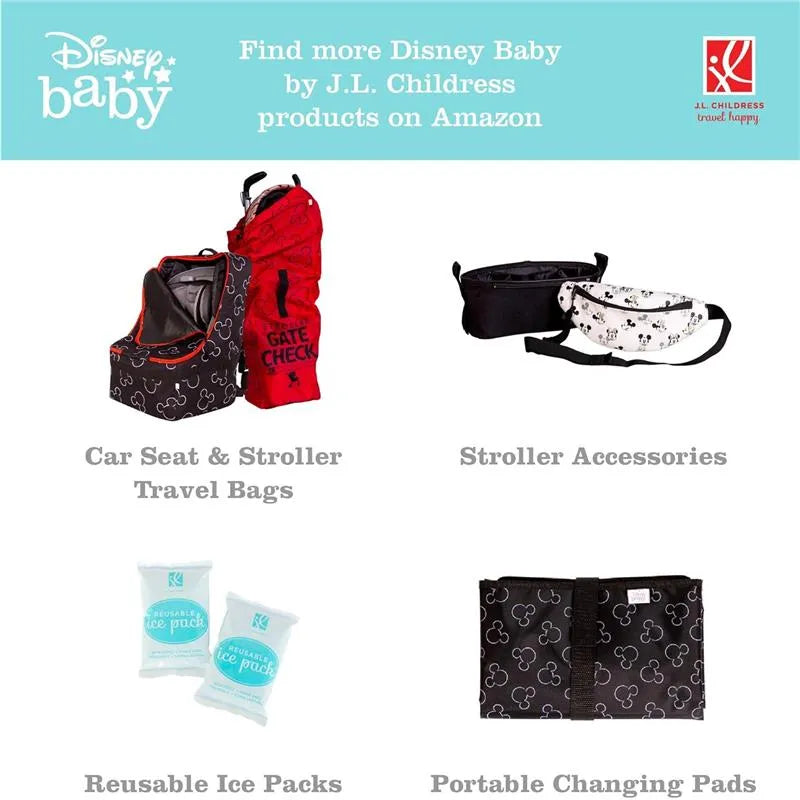 J.L. Childress - Disney Twocool Double Bottle Cooler with ice pack, Mickey Black Image 5