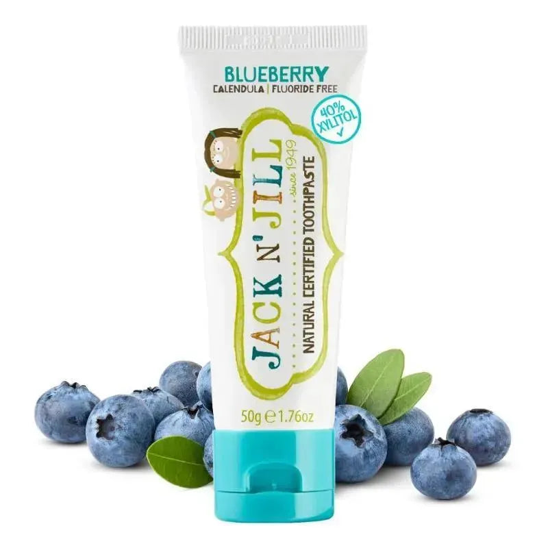 Jack N' Jill Natural Toothpaste Organic, Blueberry, 50g (1.76 oz) Image 1