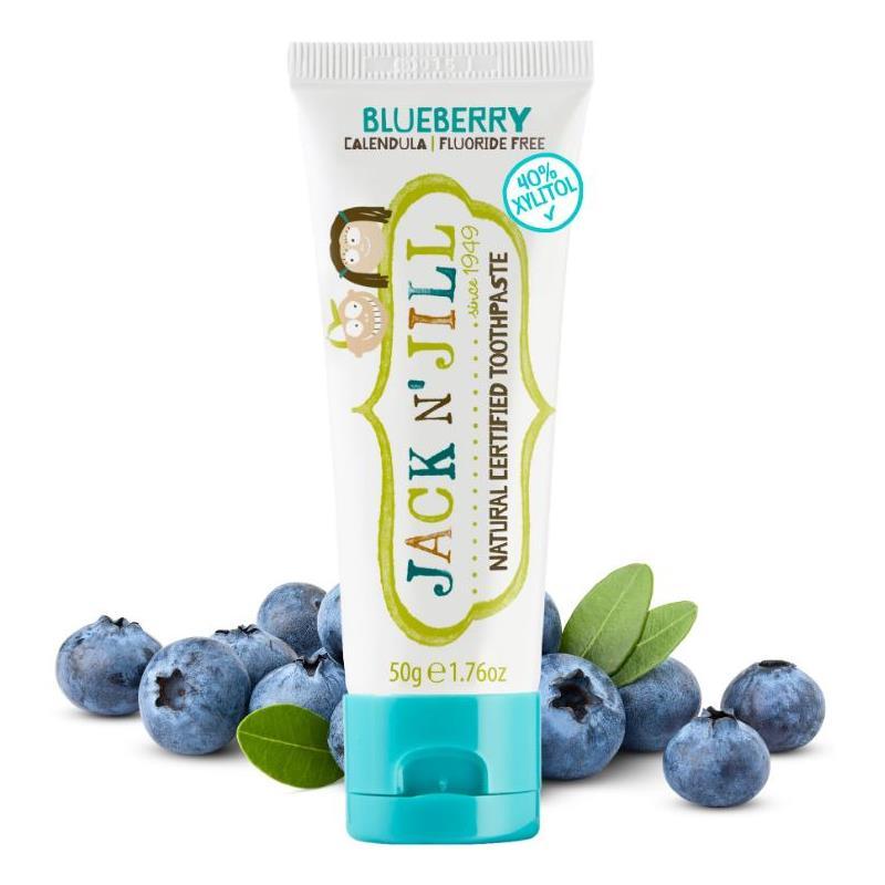 Jack N' Jill Natural Toothpaste Organic, Blueberry, 50g (1.76 oz) Image 1