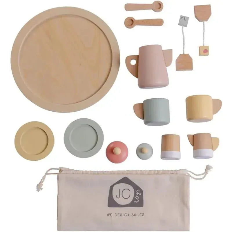 JC Toys - Real Wood 12 Piece Tea Party Set, Parfait Collection, Ages 3+, Twiggly Toys  Image 4