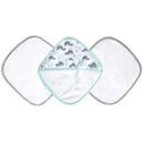 JJ Cole Washcloth and Bath Mitt Set, Aqua Whales.