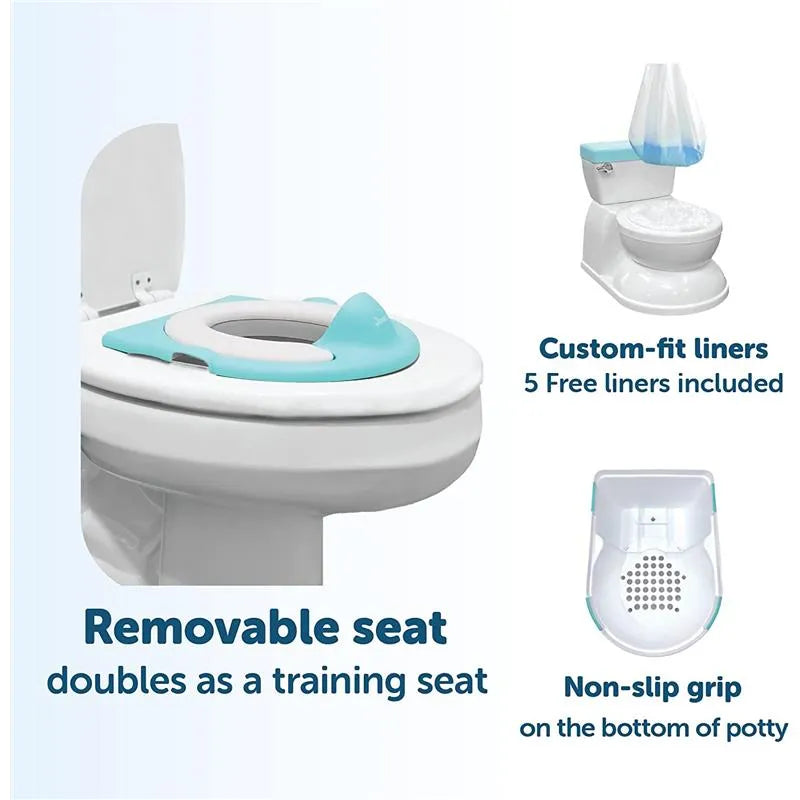 Jool Baby - Real Feel Potty with Wipes Storage, Aqua Image 7