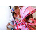 Joovy Toy Doll Caboose Tandem Stroller, Pink Dot Image 7