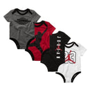Jordan Baby 4 Pc Air Jordan Baby Bodysuits - White, Red & Black 0-12M Image 1