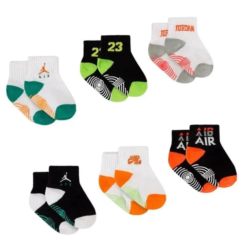 Jordan Baby - 6Pk Boy Levels Ankle Gripper Socks Image 1