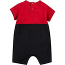 Jordan Baby - Big Block Romper Red And Black Image 2