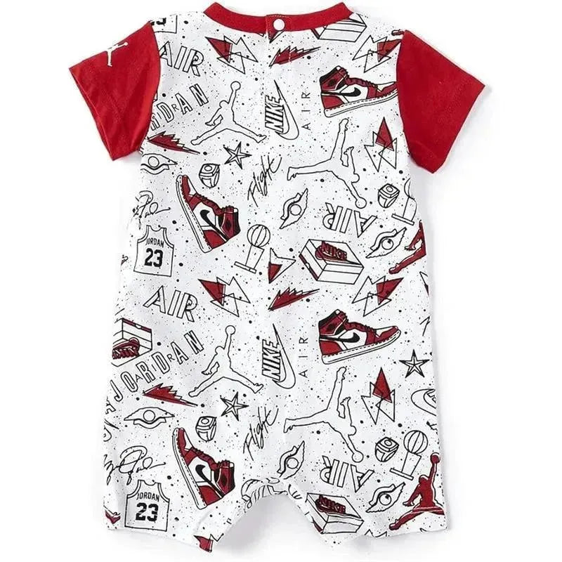 Jordan Baby - Fun Flight Romper, White And Red Image 2