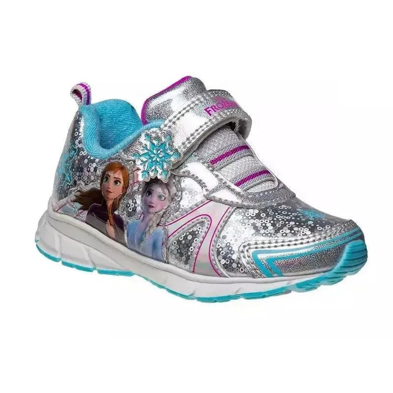 Josmo - Baby Girl Frozen Sneaker, Silver Blue Image 1