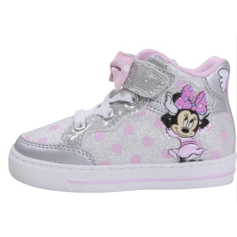 Josmo - Minnie Mouse Canvas Sneaker, Silver/Pink Image 3