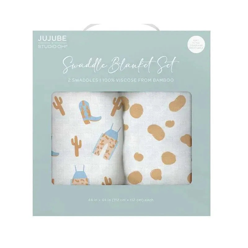 Jujube - Swaddle Blanket Set, Howdy Partner Blue Image 1
