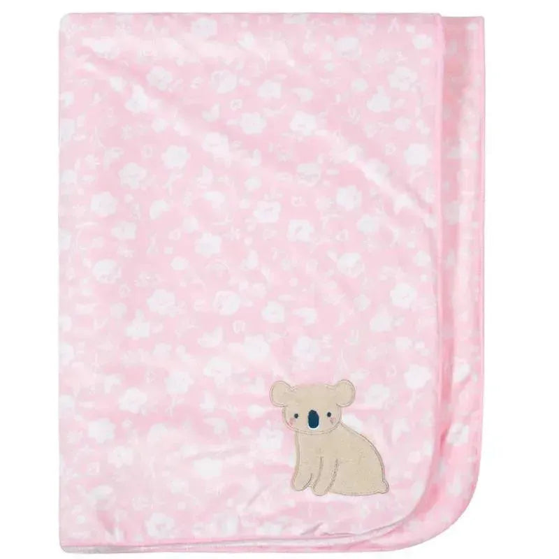 Just Born - 1Pk Suedeplush Blanket, Floral Koala Image 1