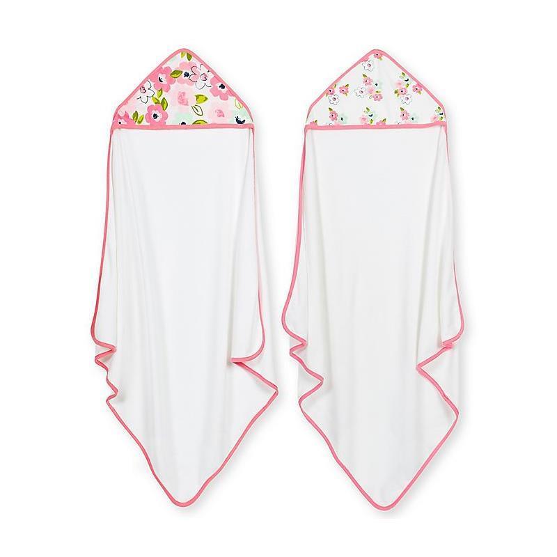 Just Born - 2Pk Blossom Hooded Towels, Pink Image 1