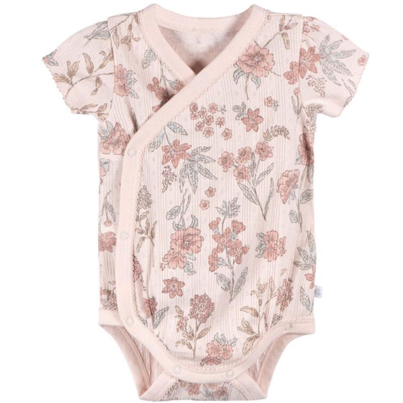 Just Born - 3Pk Baby Girl Kimono Bodysuit Pink Image 2