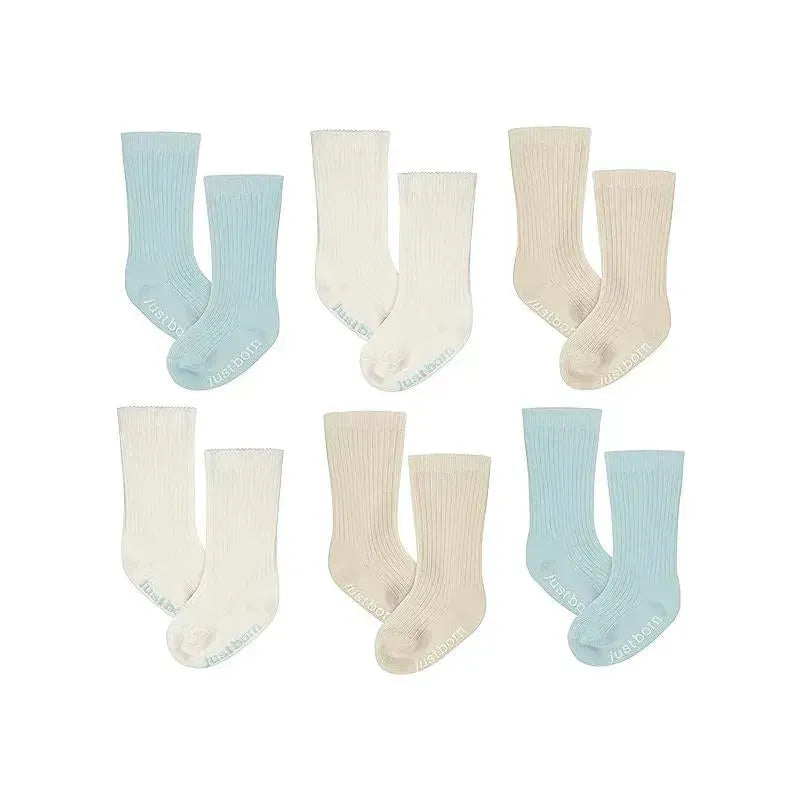 Just Born - 6Pk Novelty Rib Socks Baby Boy Image 1