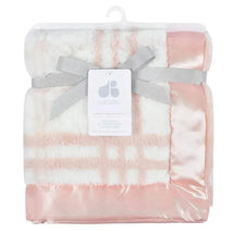 Just Born - Pink Plush Plaid Baby Blanket  Image 2