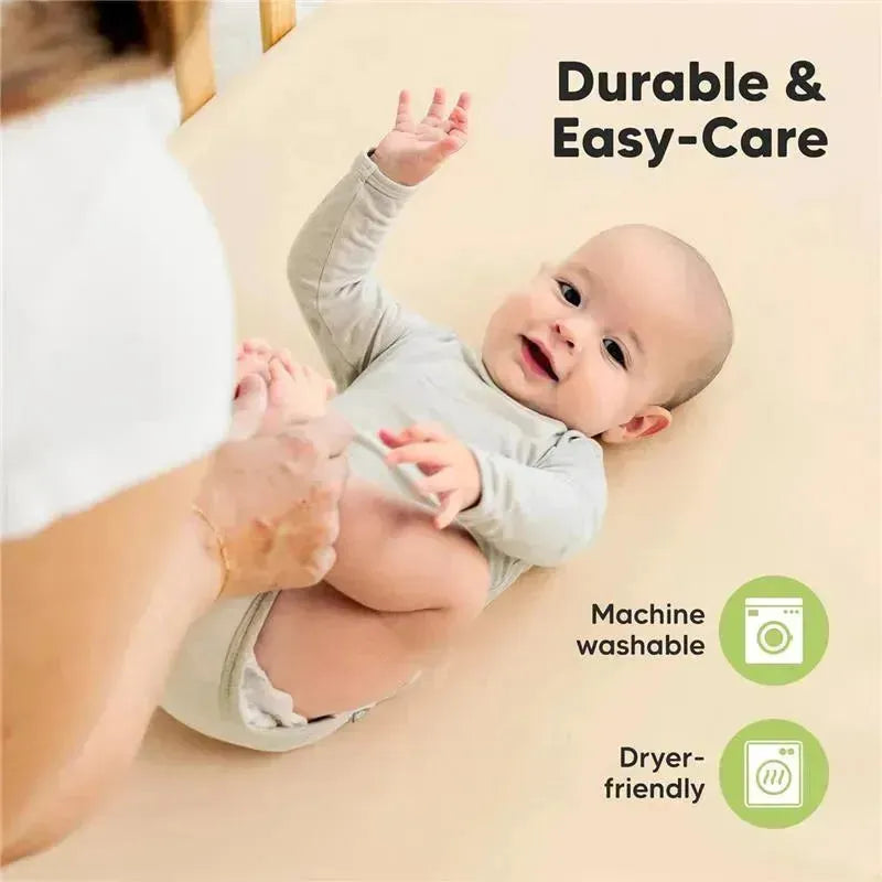 Keababies - 2-Pack Organic Cotton Fitted Crib Sheet, Pecan Image 4