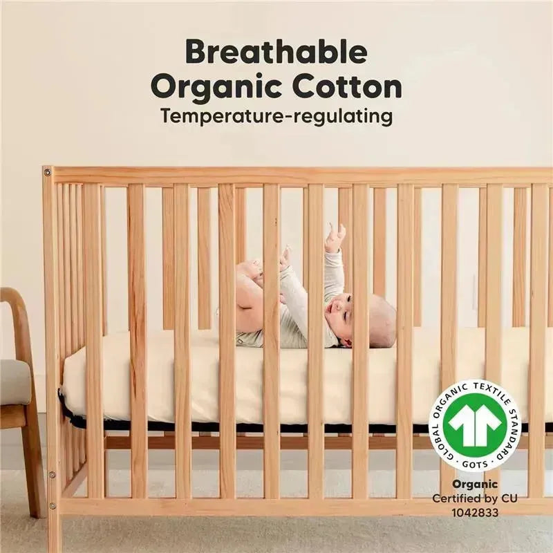 Keababies - 2-Pack Organic Cotton Fitted Crib Sheet, Pecan Image 7