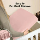 Keababies - 2-Pack Organic Cotton Fitted Crib Sheet, Rose Image 4
